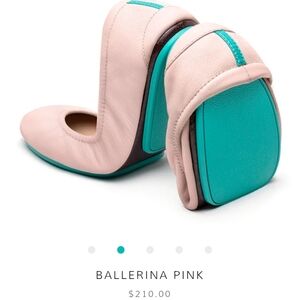 TIEKS Ballerina Pink Flat,‎ Women's Size 8, Good Travel Ballet Flat
